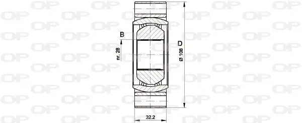 Handler.Part Joint kit, drive shaft OPEN PARTS CVJ541520 1