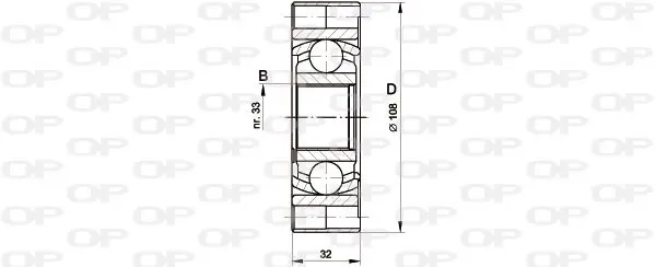 Handler.Part Joint kit, drive shaft OPEN PARTS CVJ541820 1