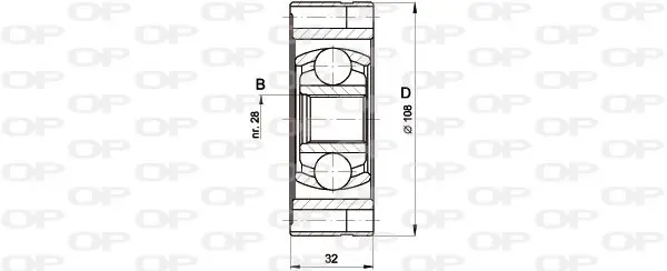 Handler.Part Joint kit, drive shaft OPEN PARTS CVJ542220 1