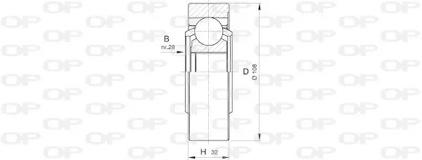 Handler.Part Joint kit, drive shaft OPEN PARTS CVJ542320 1