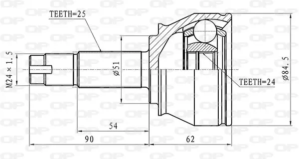 Handler.Part Joint kit, drive shaft OPEN PARTS CVJ543910 1