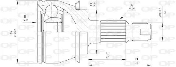 Handler.Part Joint kit, drive shaft OPEN PARTS CVJ548810 1