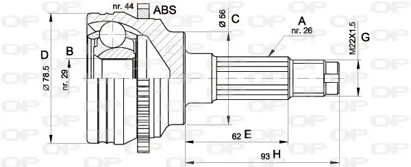 Handler.Part Joint kit, drive shaft OPEN PARTS CVJ548910 1