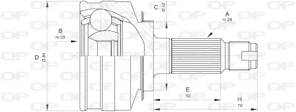 Handler.Part Joint kit, drive shaft OPEN PARTS CVJ551710 1