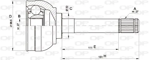 Handler.Part Joint kit, drive shaft OPEN PARTS CVJ556310 1