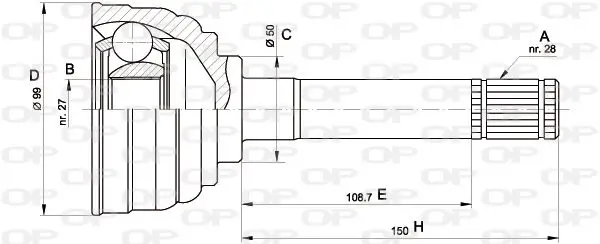 Handler.Part Joint kit, drive shaft OPEN PARTS CVJ556410 1