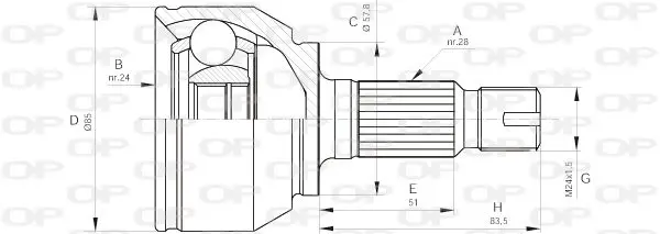 Handler.Part Joint kit, drive shaft OPEN PARTS CVJ556710 1