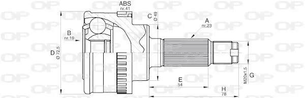 Handler.Part Joint kit, drive shaft OPEN PARTS CVJ557010 1