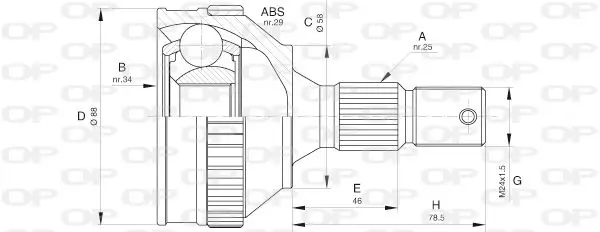 Handler.Part Joint kit, drive shaft OPEN PARTS CVJ559210 1