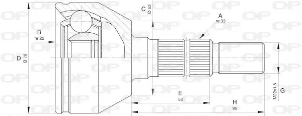 Handler.Part Joint kit, drive shaft OPEN PARTS CVJ559810 1