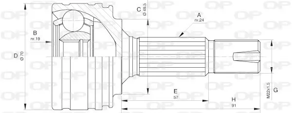 Handler.Part Joint kit, drive shaft OPEN PARTS CVJ561610 1