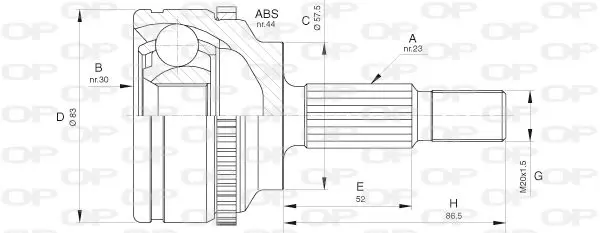 Handler.Part Joint kit, drive shaft OPEN PARTS CVJ561910 1