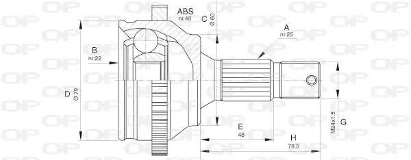 Handler.Part Joint kit, drive shaft OPEN PARTS CVJ562610 1