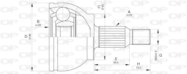 Handler.Part Joint kit, drive shaft OPEN PARTS CVJ562810 1