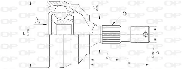 Handler.Part Joint kit, drive shaft OPEN PARTS CVJ564010 1