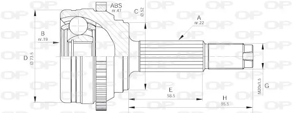 Handler.Part Joint kit, drive shaft OPEN PARTS CVJ564510 1