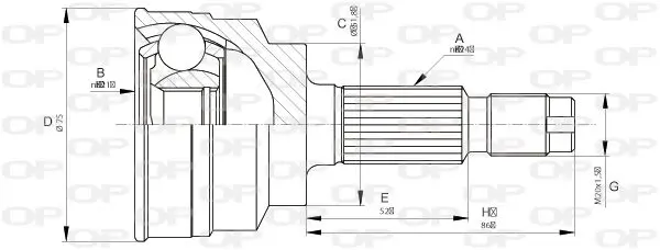 Handler.Part Joint kit, drive shaft OPEN PARTS CVJ566410 1