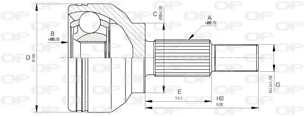 Handler.Part Joint kit, drive shaft OPEN PARTS CVJ567210 1