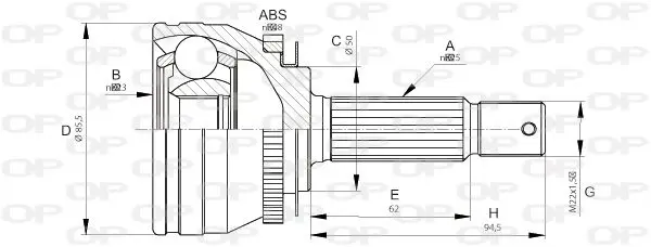 Handler.Part Joint kit, drive shaft OPEN PARTS CVJ567410 1