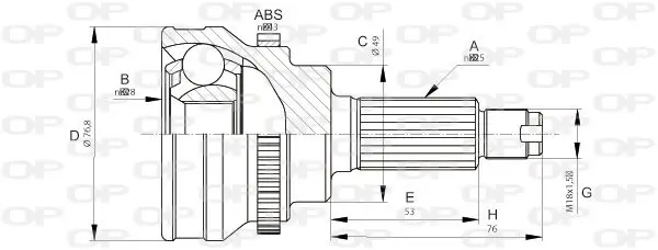 Handler.Part Joint kit, drive shaft OPEN PARTS CVJ567510 1