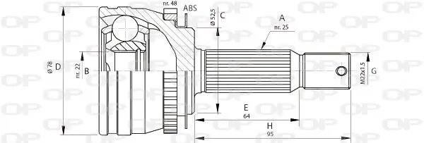 Handler.Part Joint kit, drive shaft OPEN PARTS CVJ568910 1