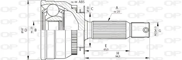 Handler.Part Joint kit, drive shaft OPEN PARTS CVJ569110 1