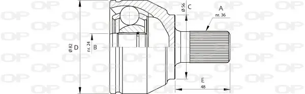 Handler.Part Joint kit, drive shaft OPEN PARTS CVJ569810 1