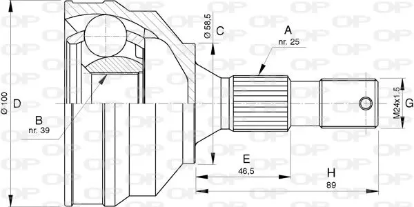 Handler.Part Joint kit, drive shaft OPEN PARTS CVJ574710 1