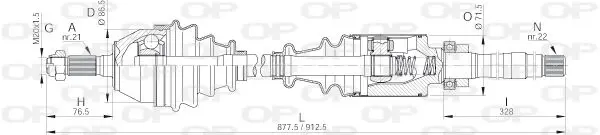 Handler.Part Drive shaft OPEN PARTS DRS601900 1