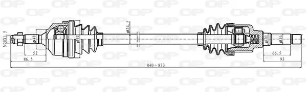 Handler.Part Drive shaft OPEN PARTS DRS617100 1