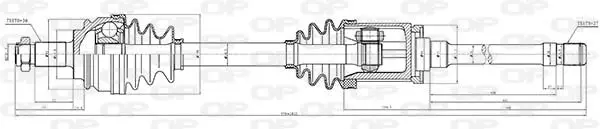 Handler.Part Drive shaft OPEN PARTS DRS633900 1