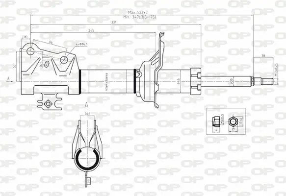 Handler.Part Shock absorber OPEN PARTS SAB807731 1