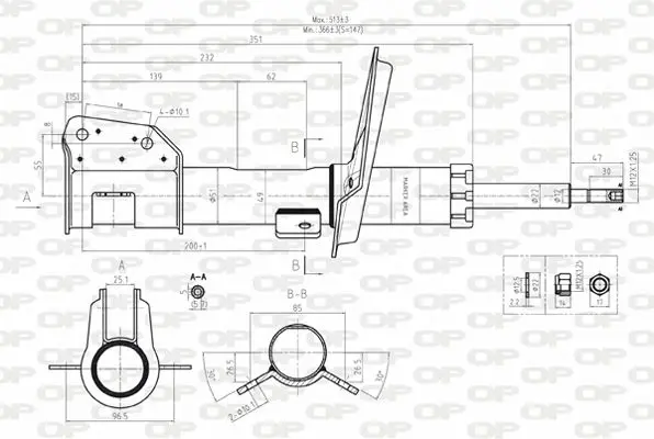 Handler.Part Shock absorber OPEN PARTS SAB812731 1