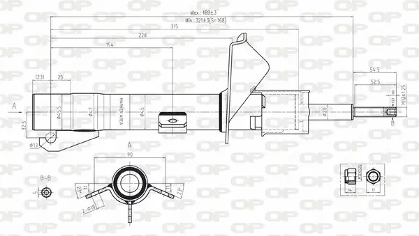 Handler.Part Shock absorber OPEN PARTS SAB815031 1