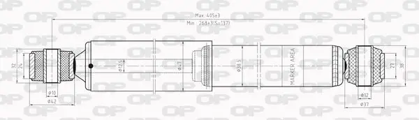 Handler.Part Shock absorber OPEN PARTS SAB800232 1