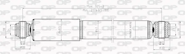 Handler.Part Shock absorber OPEN PARTS SAB800732 1