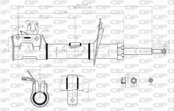 Handler.Part Shock absorber OPEN PARTS SAB801031 1