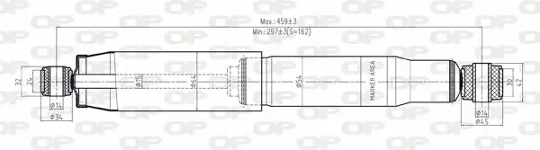 Handler.Part Shock absorber OPEN PARTS SAB801832 1