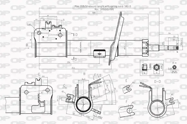 Handler.Part Shock absorber OPEN PARTS SAB821731 1