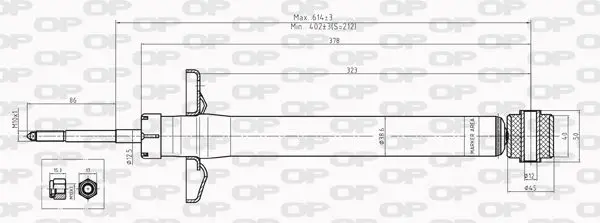 Handler.Part Shock absorber OPEN PARTS SAB822612 1