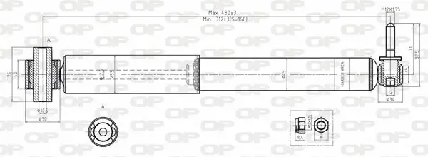 Handler.Part Shock absorber OPEN PARTS SAB805732 1