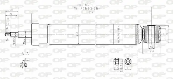 Handler.Part Shock absorber OPEN PARTS SAB806532 1