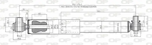 Handler.Part Shock absorber OPEN PARTS SAB808232 1