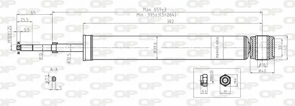 Handler.Part Shock absorber OPEN PARTS SAB808632 1