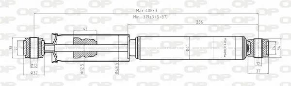 Handler.Part Shock absorber OPEN PARTS SAB808832 1