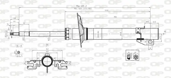 Handler.Part Shock absorber OPEN PARTS SAB810431 1