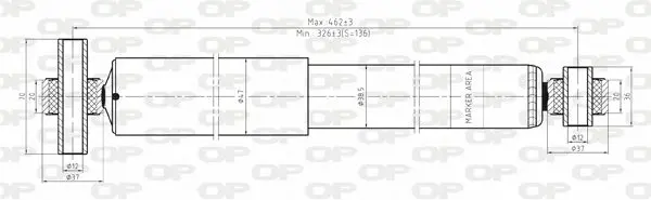 Handler.Part Shock absorber OPEN PARTS SAB812032 1