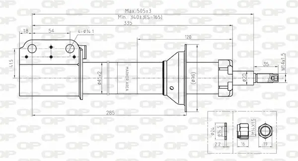 Handler.Part Shock absorber OPEN PARTS SAB812831 1