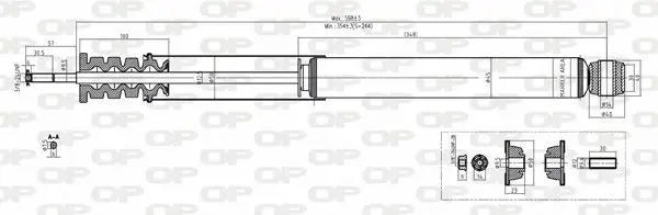 Handler.Part Shock absorber OPEN PARTS SAB815532 1