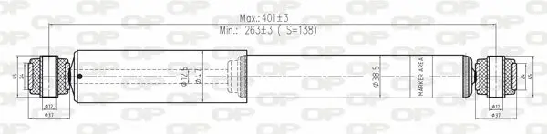 Handler.Part Shock absorber OPEN PARTS SAB815932 1